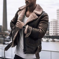 Jerald | Winterjacke Herren | Schwarz Mantel in Dunkelbraun