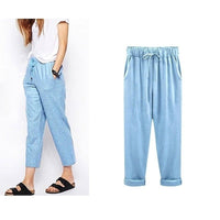Ulkka | Damen Sommer Bequem Hosen | Leicht in Himmelblau