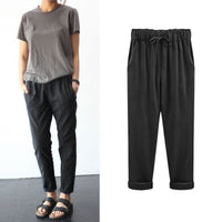 Ulkka | Damen Sommer Bequem Hosen | Leicht in Schwarz
