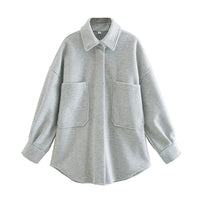 Stylische Jacke in Übergröße für Frauen - Mila in Grau
