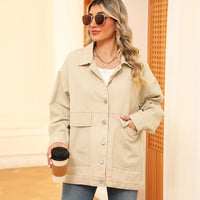 Zeitlose Denim-Jacke für Damen - Helen in Khaki