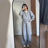 Clara | Luxuriöses Strick-Lounge Set für Damen in Grau